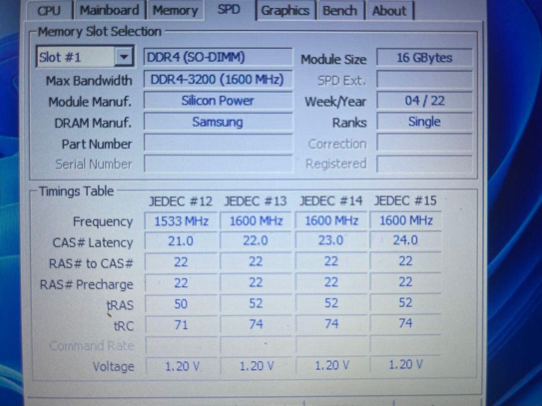 Silicon powerDDR4-3200メモリ16GB 2枚 合計32GB
