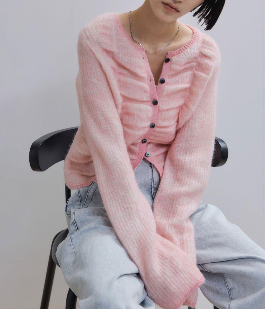 ぽん様★ダブルモヘアシャーリングカーディガン