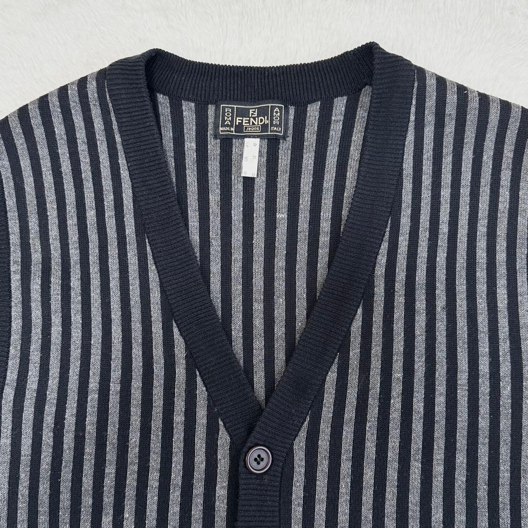 美品✨FENDI フェンディ ズッカ ベスト ニット 総柄 ヴィンテージ 42