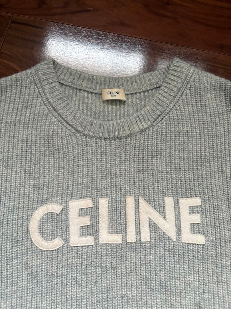 CELINE オーバーサイズ セーター／リブ編みウール