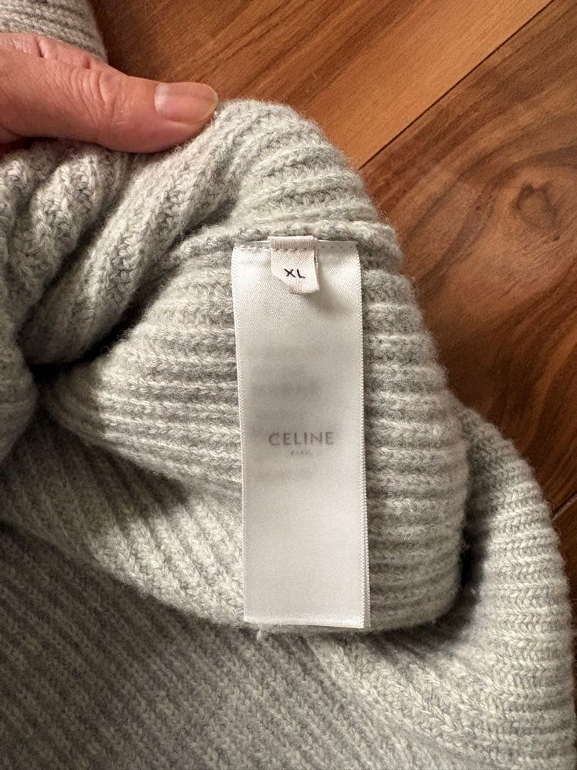 CELINE オーバーサイズ セーター／リブ編みウール