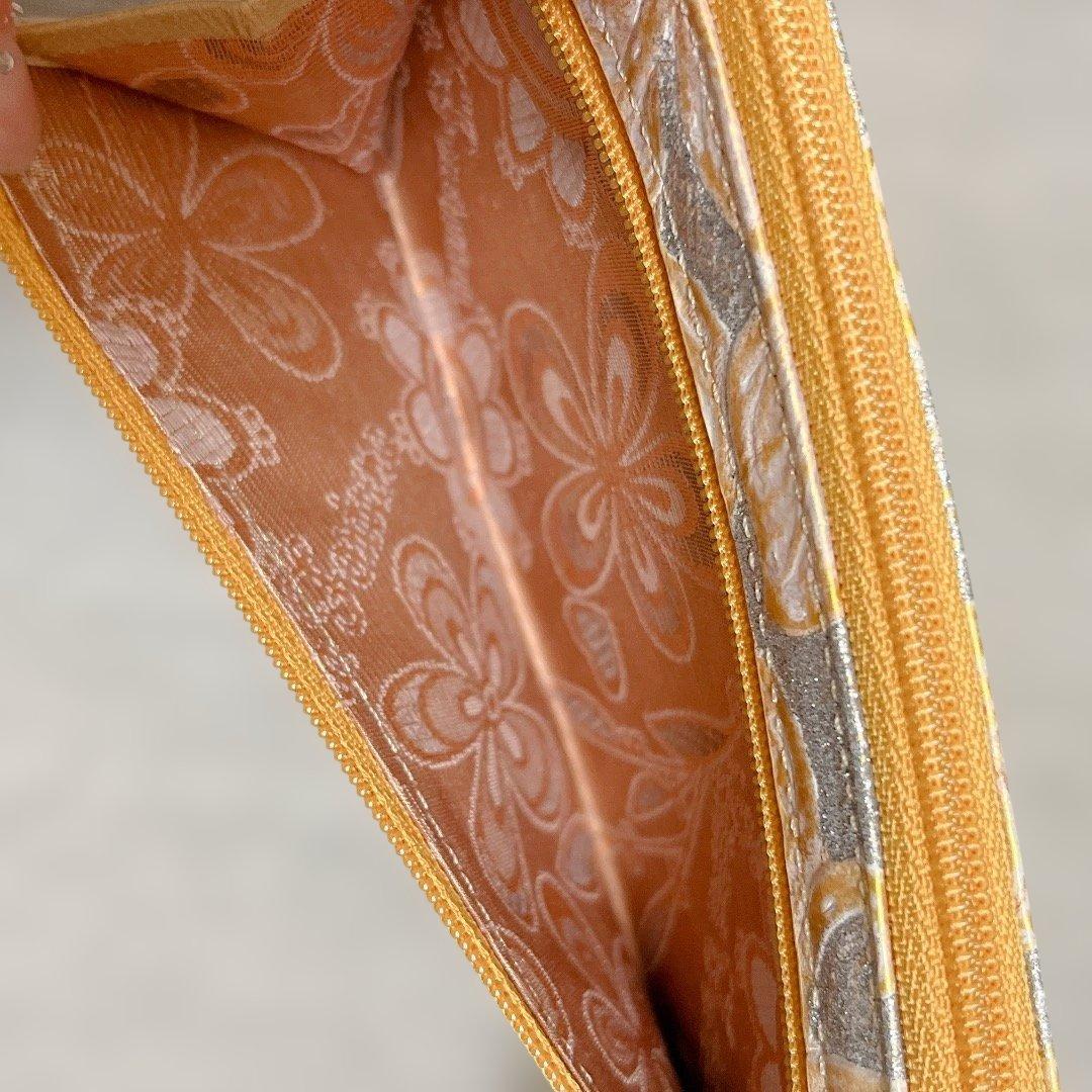 未使用美品 Buona Fortuna ハンドメイド 長財布 ラメフラワー大容量