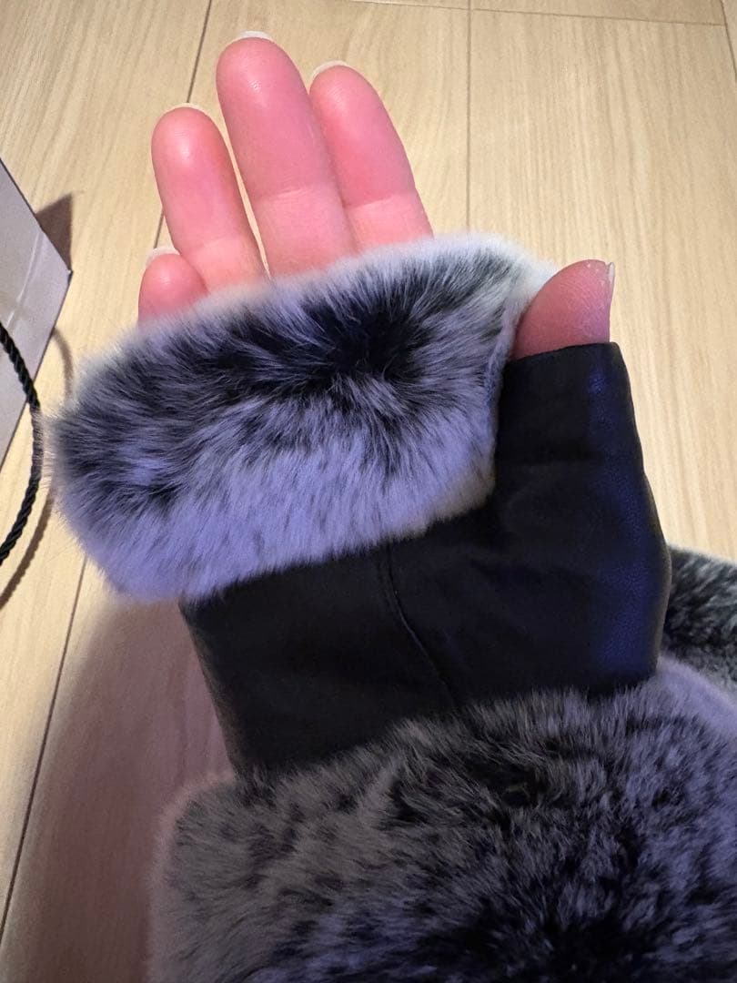CHANEL ファー レザー 手袋