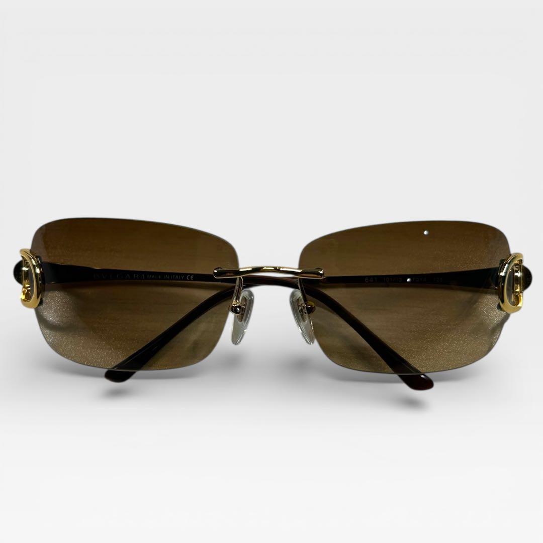 BVLGARI サングラス ゴールド ロゴリング ブラウングラデーション