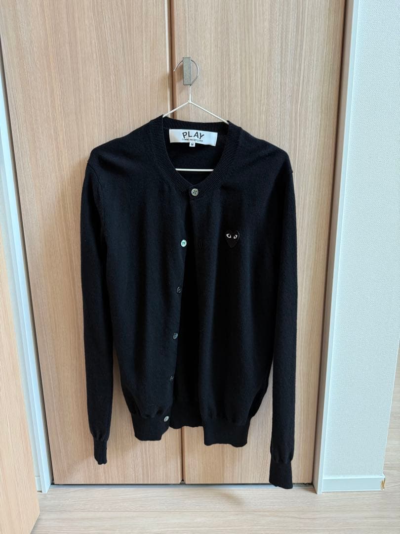 新品 PLAY COMME des GARÇONS ブラック カーディガンM