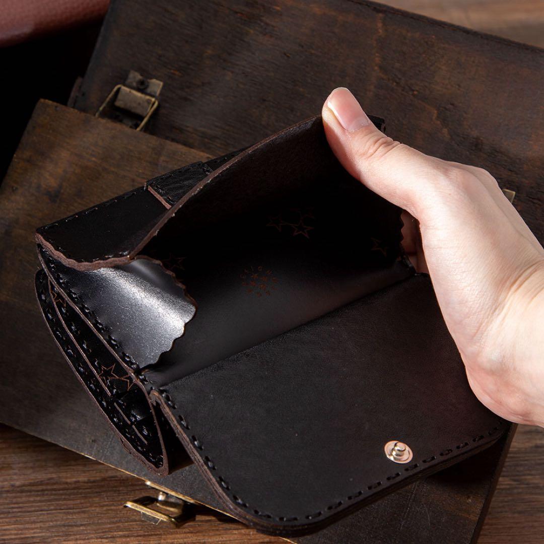 883　　Totoro 黒いレザー財布