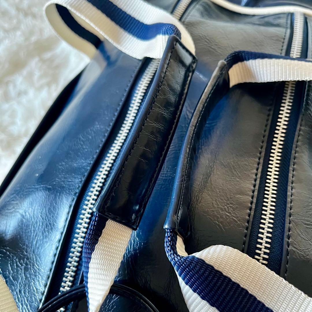 FRED PERRY フレッドペリー ボストンバッグ ドラムバッグ ネイビー