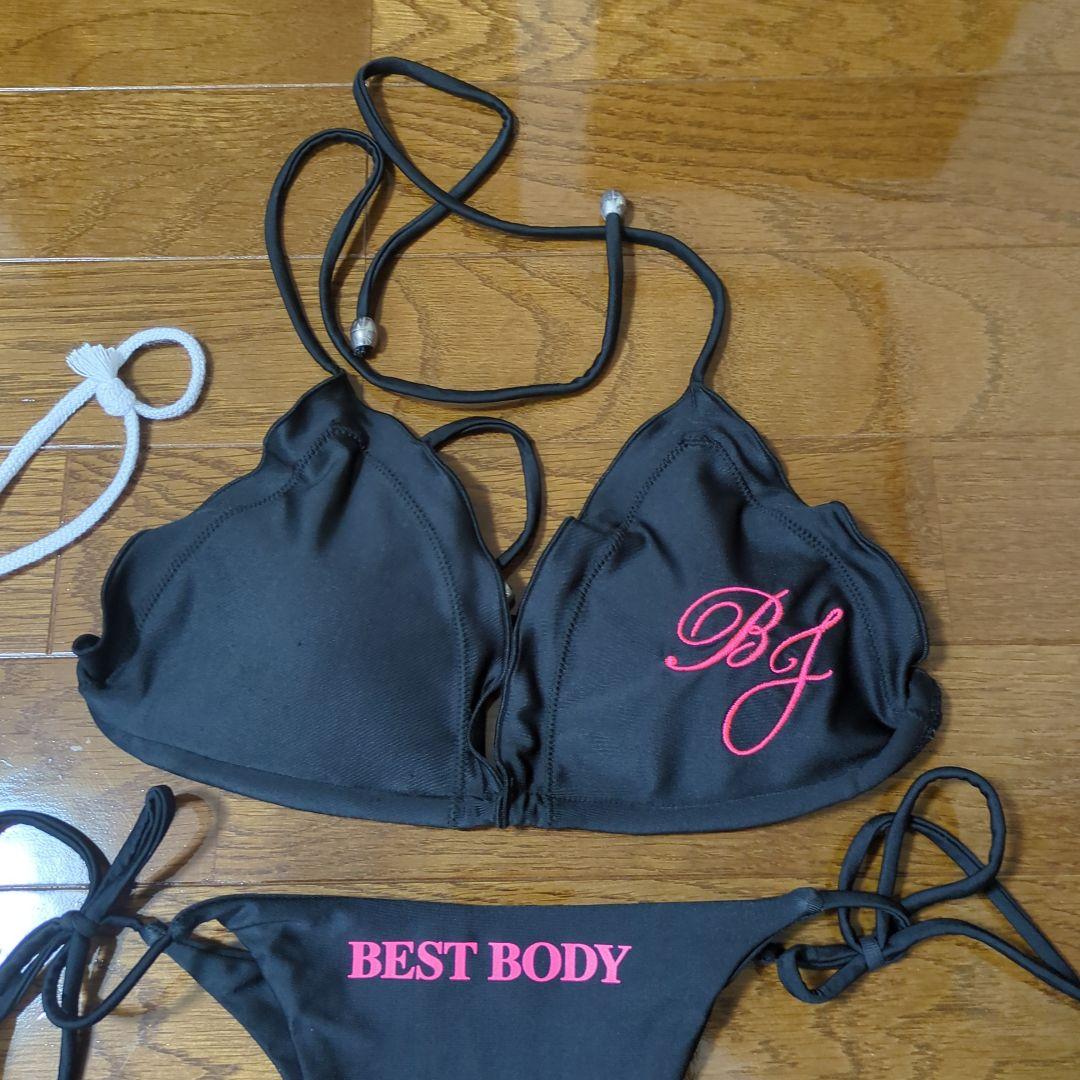 ベストボディジャパン公式決勝用ビキニ ブラック ピンク　Mサイズ
