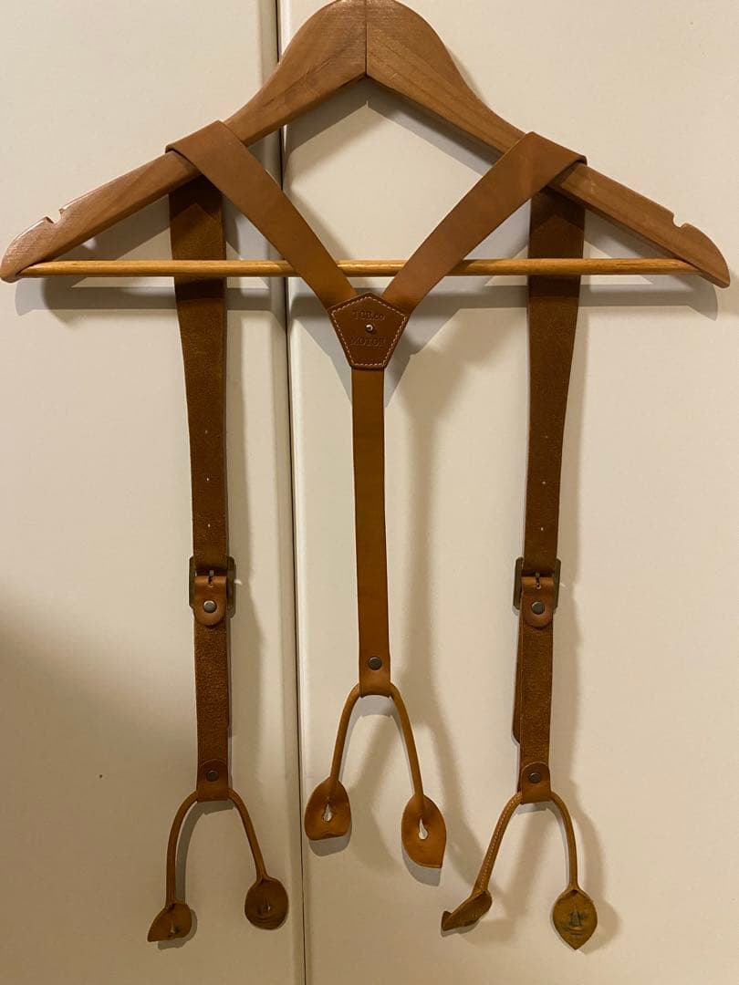 MOTOR☓TCB CHROMEXCEL LEATHER SUSPENDER