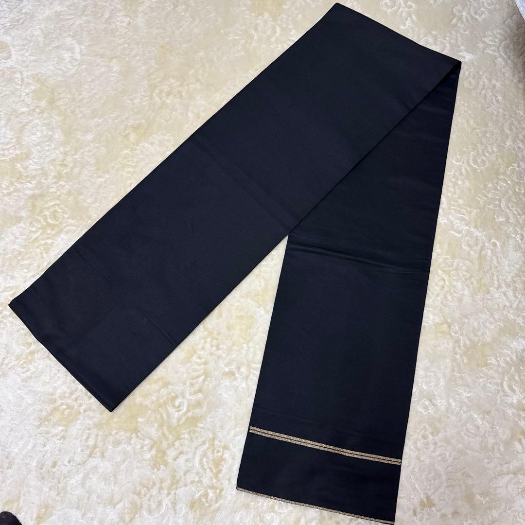 龍村平蔵製　本袋帯　黒地　金銀糸　秀繭錦