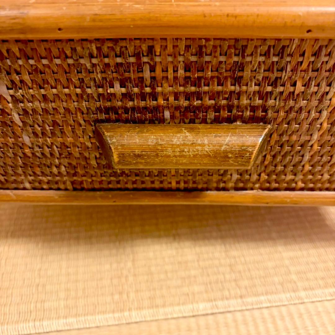 【美品】ラタンチェスト ４段 藤家具 高品質 ラタン チェスト