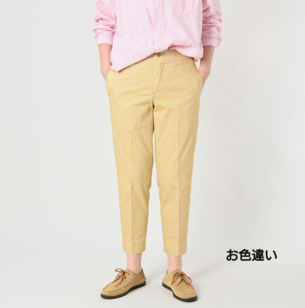 45R☆コットンストレッチ イージースリムパンツ/キャメル♪