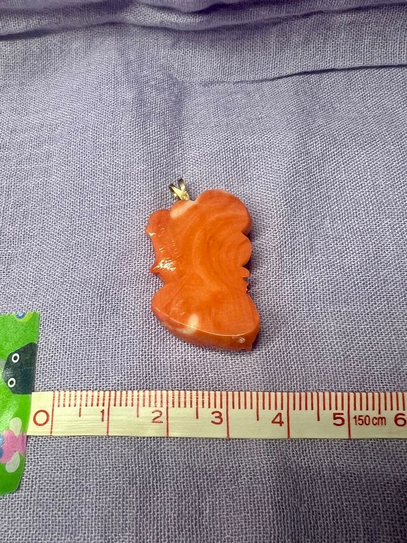 h*i様 コーラル 珊瑚 ペンダントトップ 女性の横顔