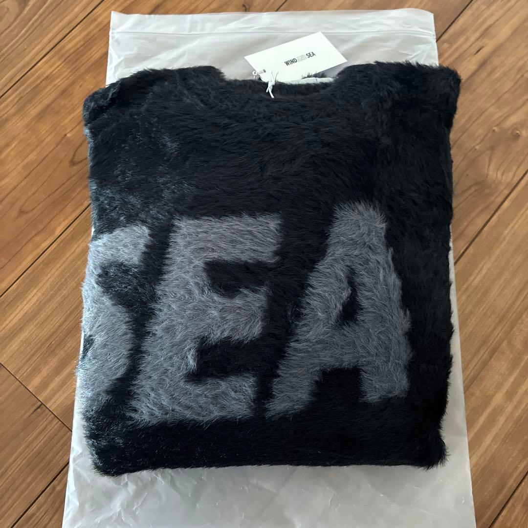 WIND AND SEA シャギーニット　ブラックL