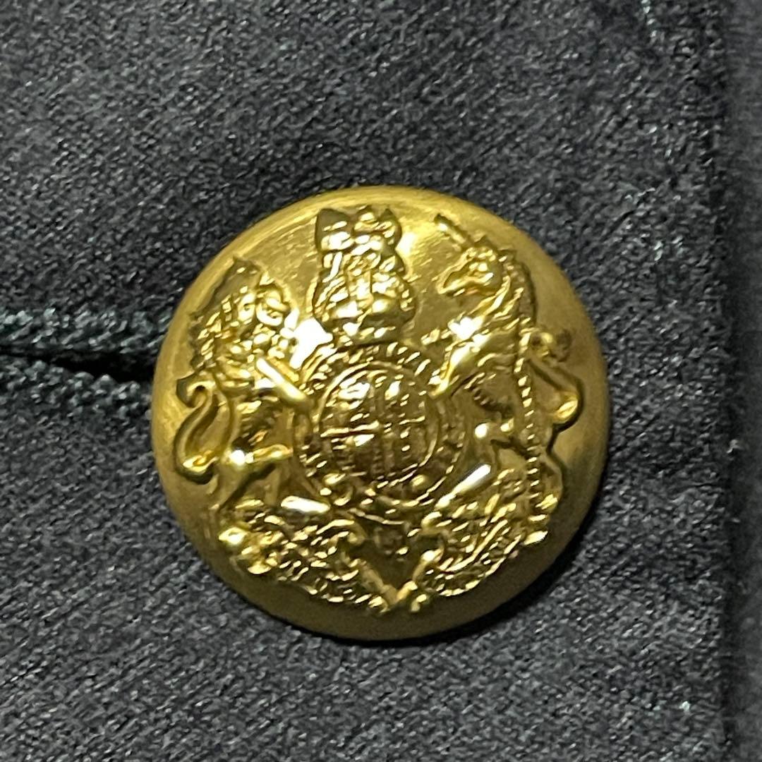希少 ラルフローレン 紺ブレ 金ボタン エンブレム ウール ネイビー M
