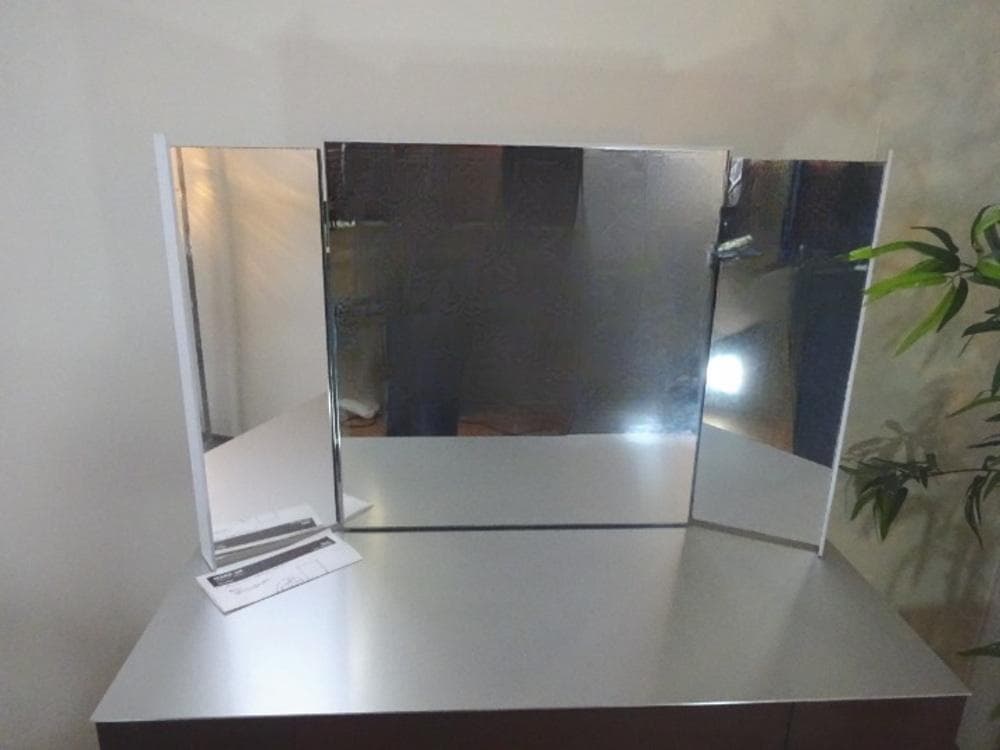 カッシーナ「MAKE UP/メイクアップ」ドレッサー・三面鏡　スツール付き　美品