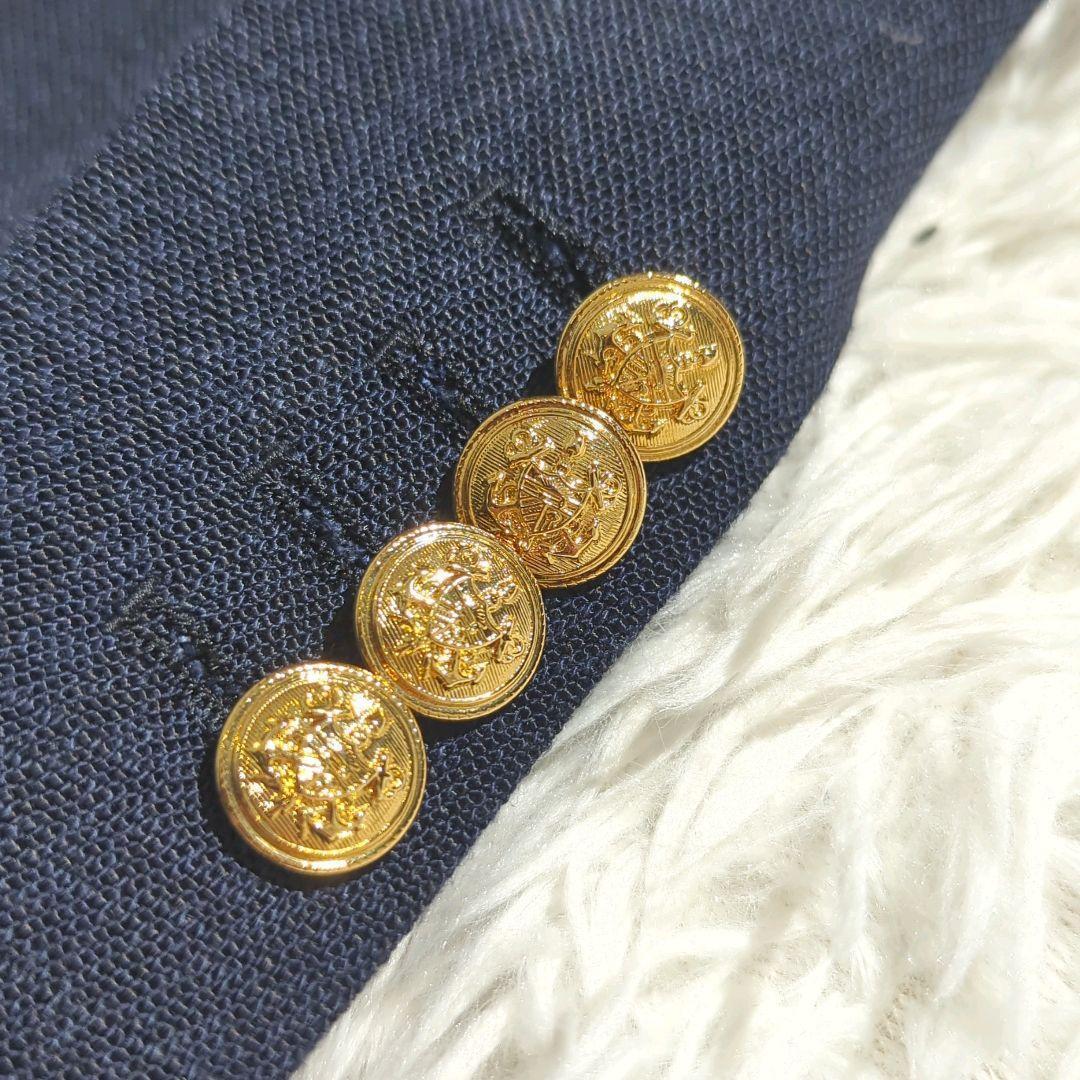 INSCRIRE テーラードジャケット 紺ブレ 金ボタン ダブル ロング