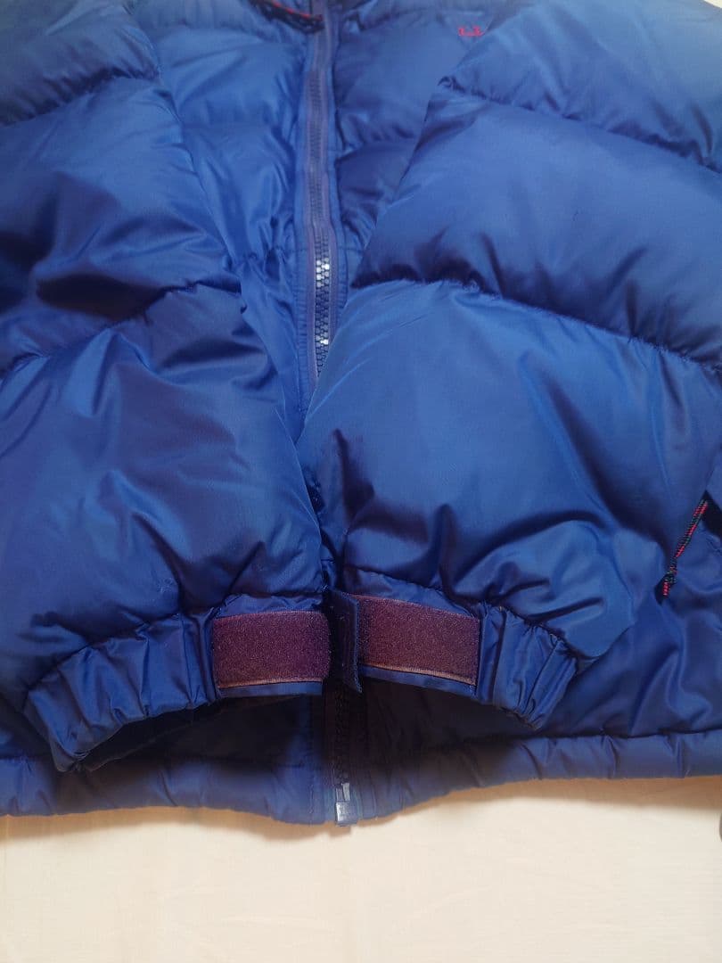 90s エルエルビーン　LLBean 青 ダウンジャケット 刺繍ロゴ