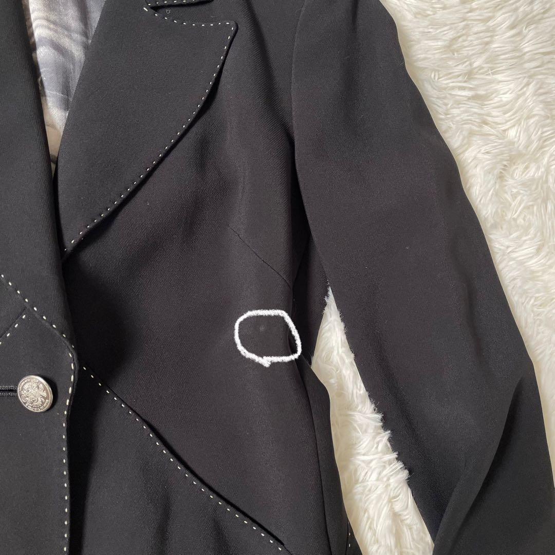 MOSCHINO AEFFE SPAステッチテーラードジャケット　黒◆A485