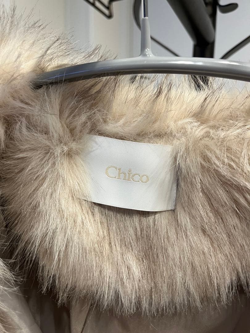 Chico ファーショートコート ベージュ