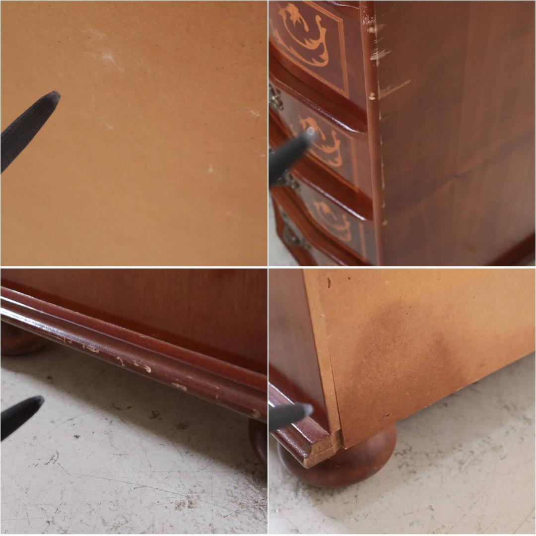 イタリア製 ヴェローナクラシック 高級 象嵌細工 チェスト 5段 幅87cm