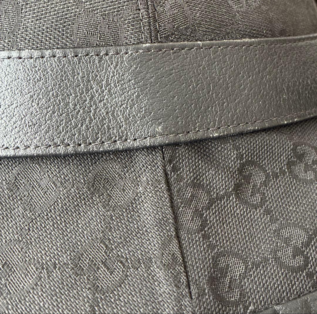 GUCCI グッチ ブラック GGパターン バケットハット XL 帽子