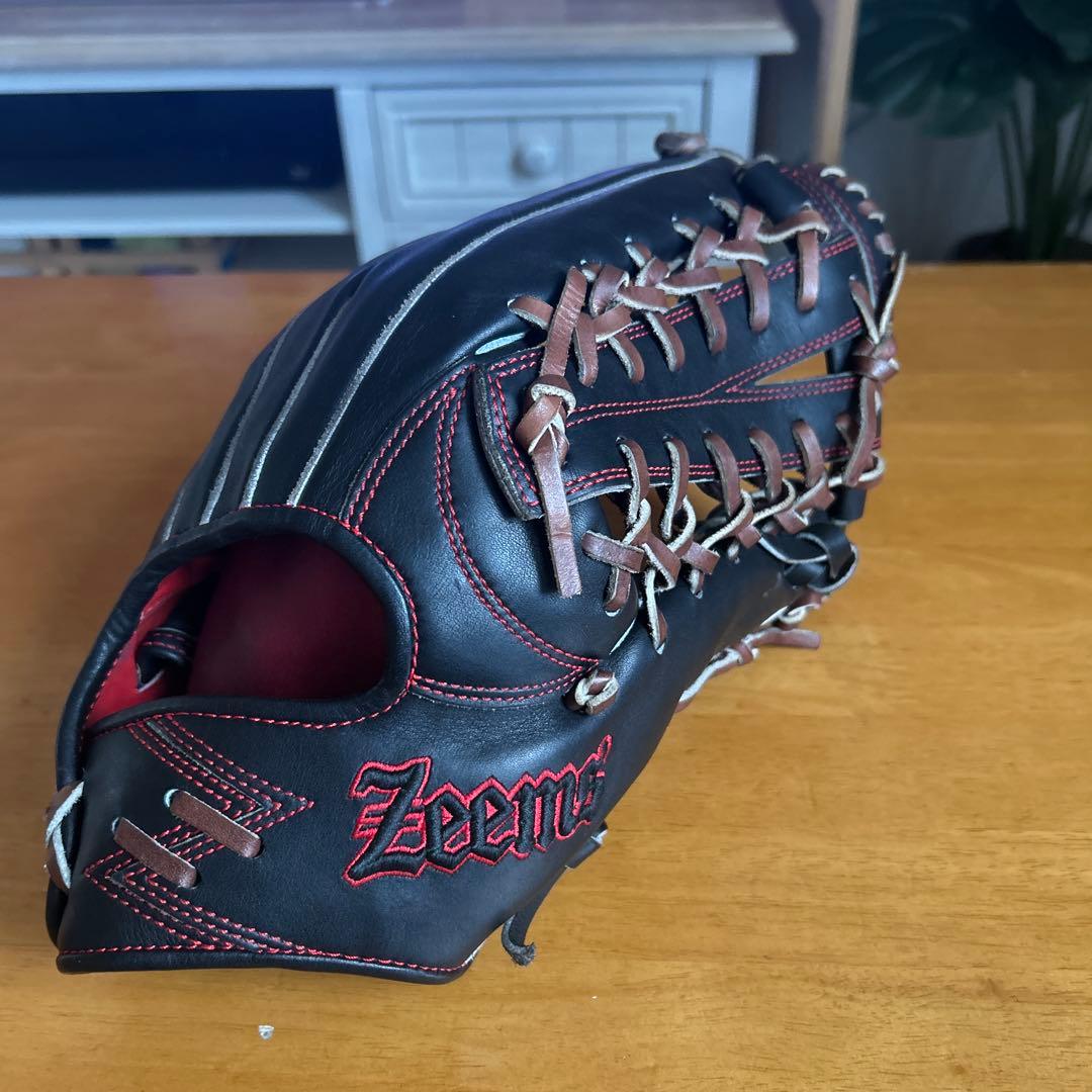 Zeems 軟式一般外野手用グローブ　グローブ袋、ベルト、型付けボール付き