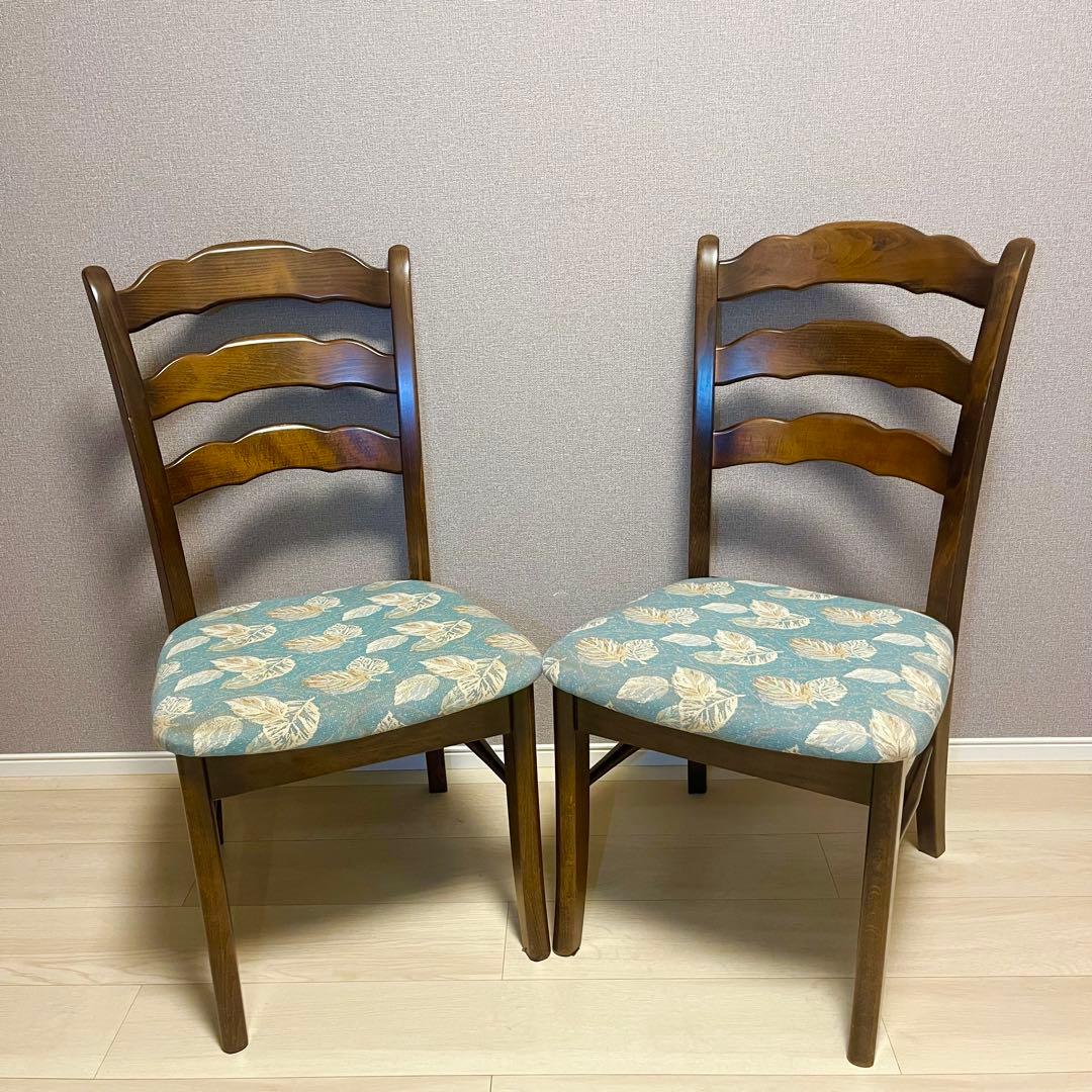 カリモク コロニアル ダイニングチェア 2脚セット②