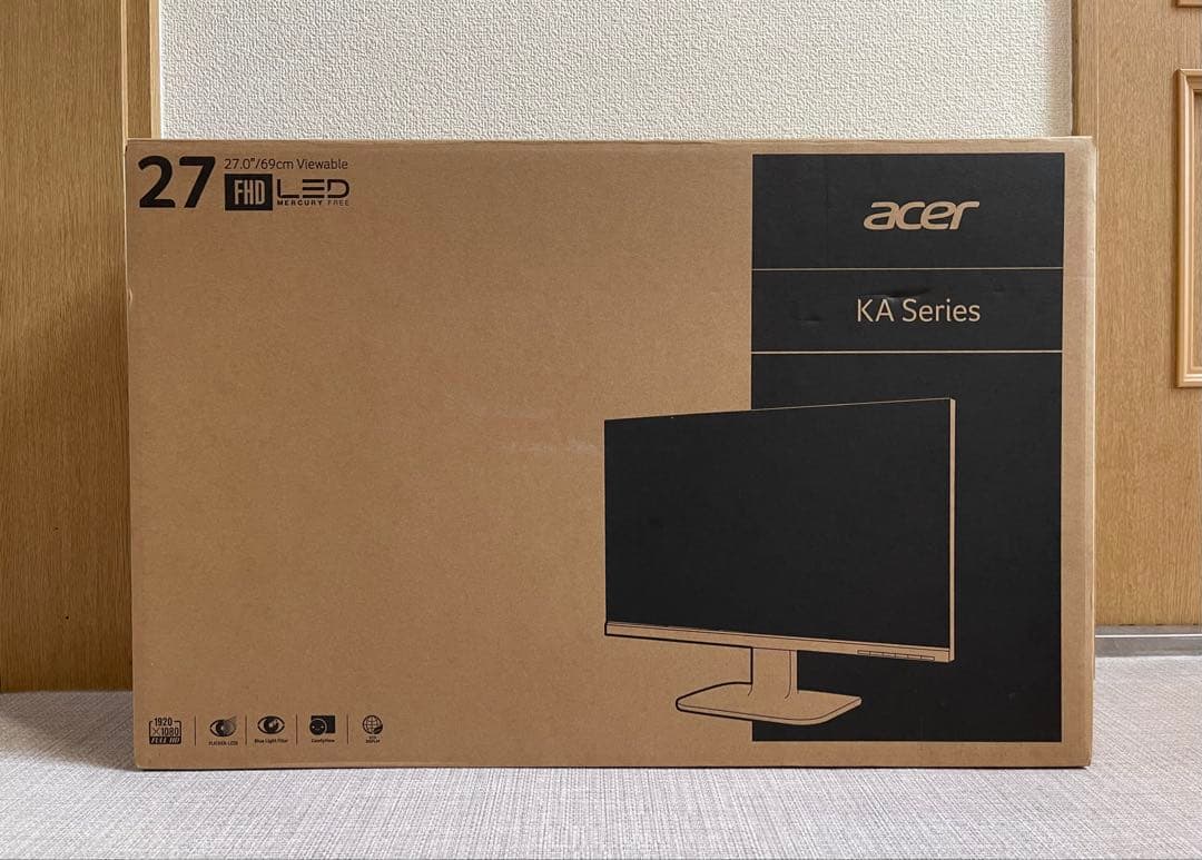 【美品】Acer 27インチ フルHD液晶モニター KA270H Abmidx