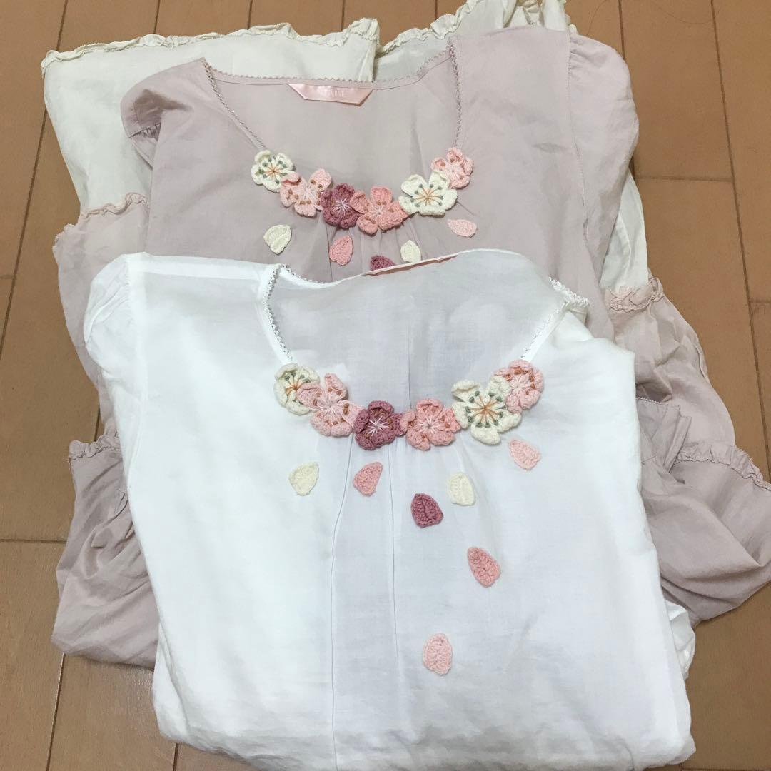 ピンクハウス　さくら刺繍モチーフ付き　チュニックワンピース　2点おまとめ