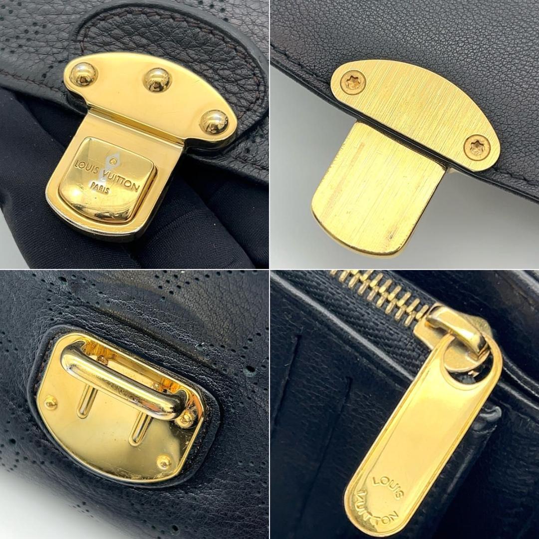 ルイヴィトン マヒナ 長財布 アメリア 黒 イニシャル無し