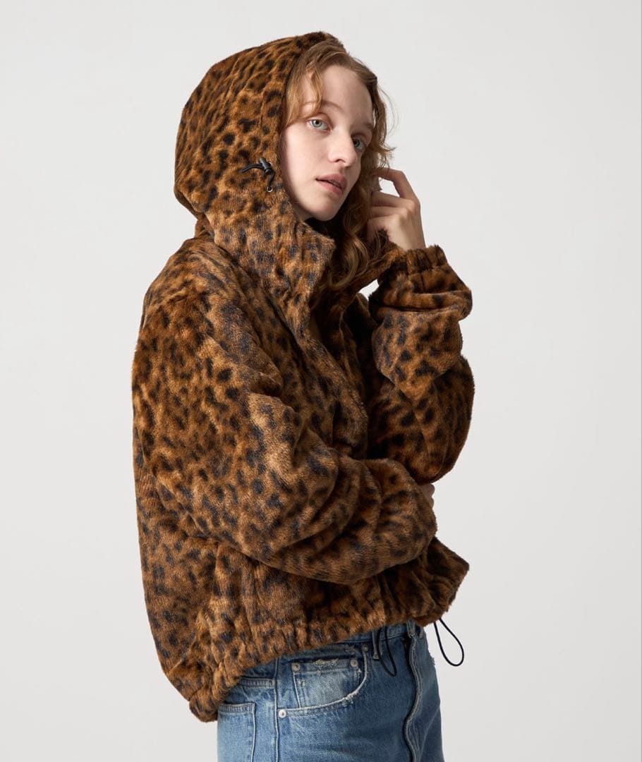 ＜6(ROKU)＞フェイクファー レオパード ブルゾン 38