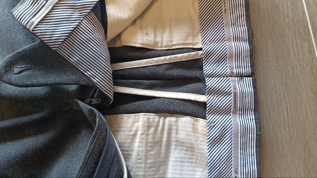 鎌倉シャツ スラックス イタリア製 46 美品