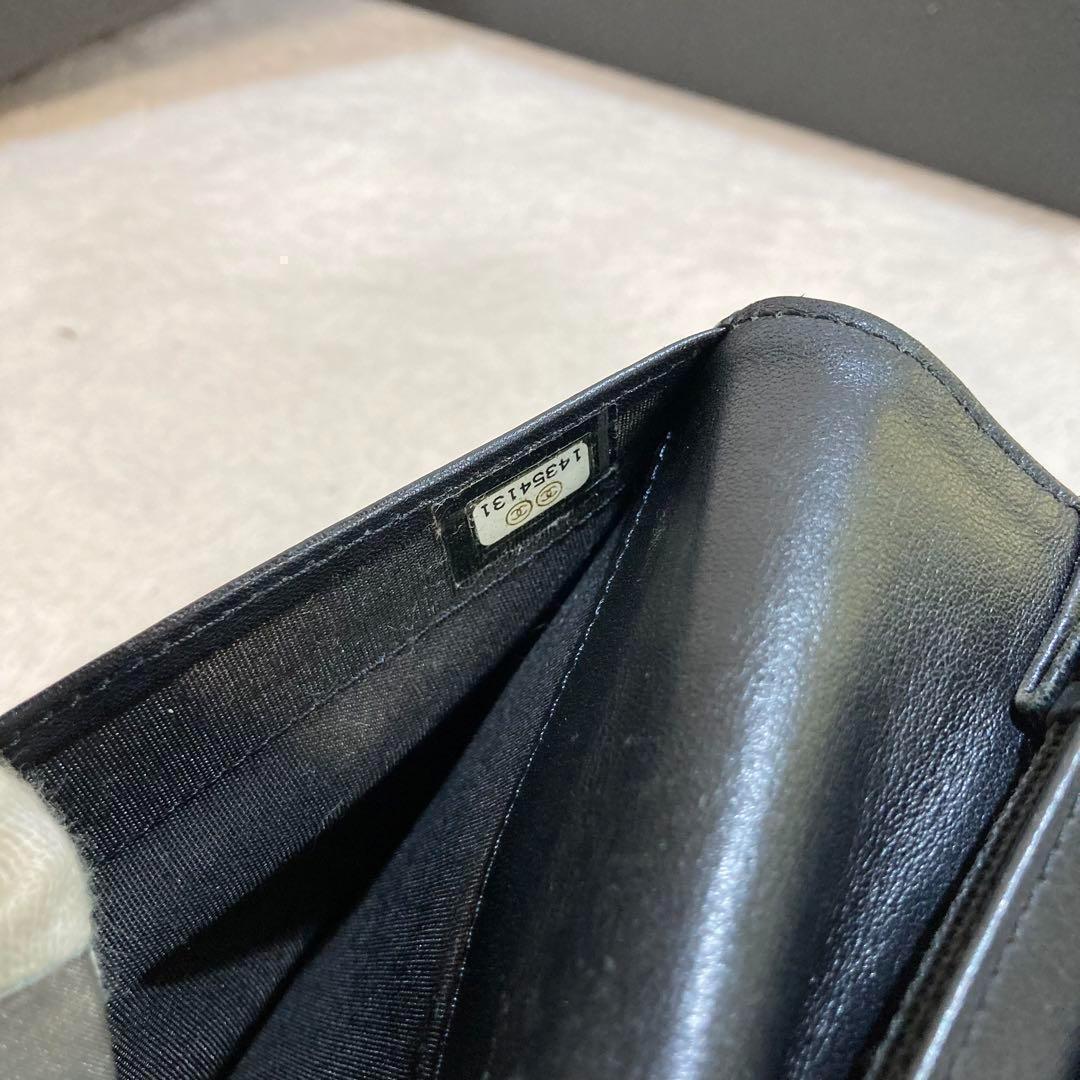 ！美品！　CHANEL シャネル　キャビアスキン　長財布