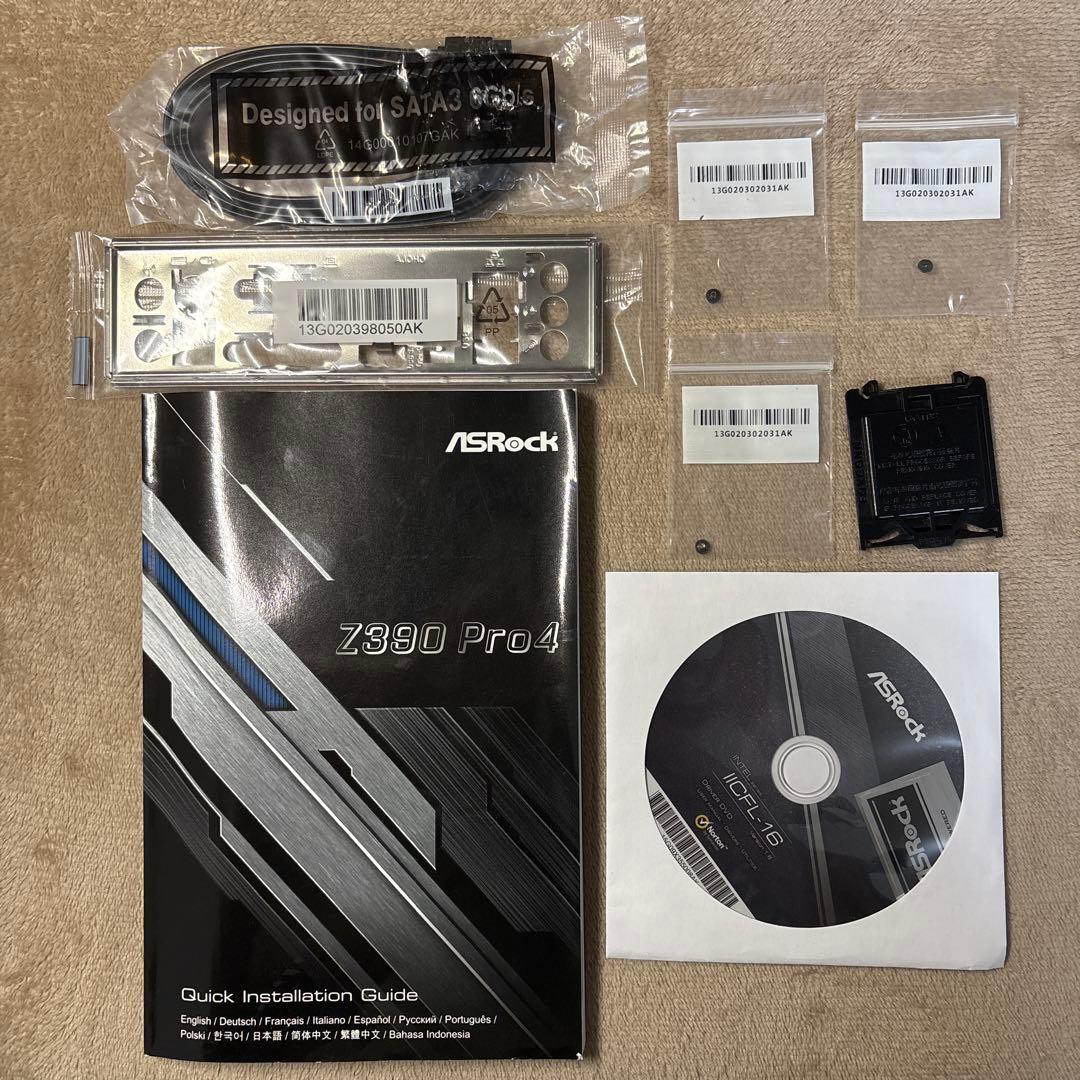 ASRock Z390 Pro4 マザーボード【動作確認済み】