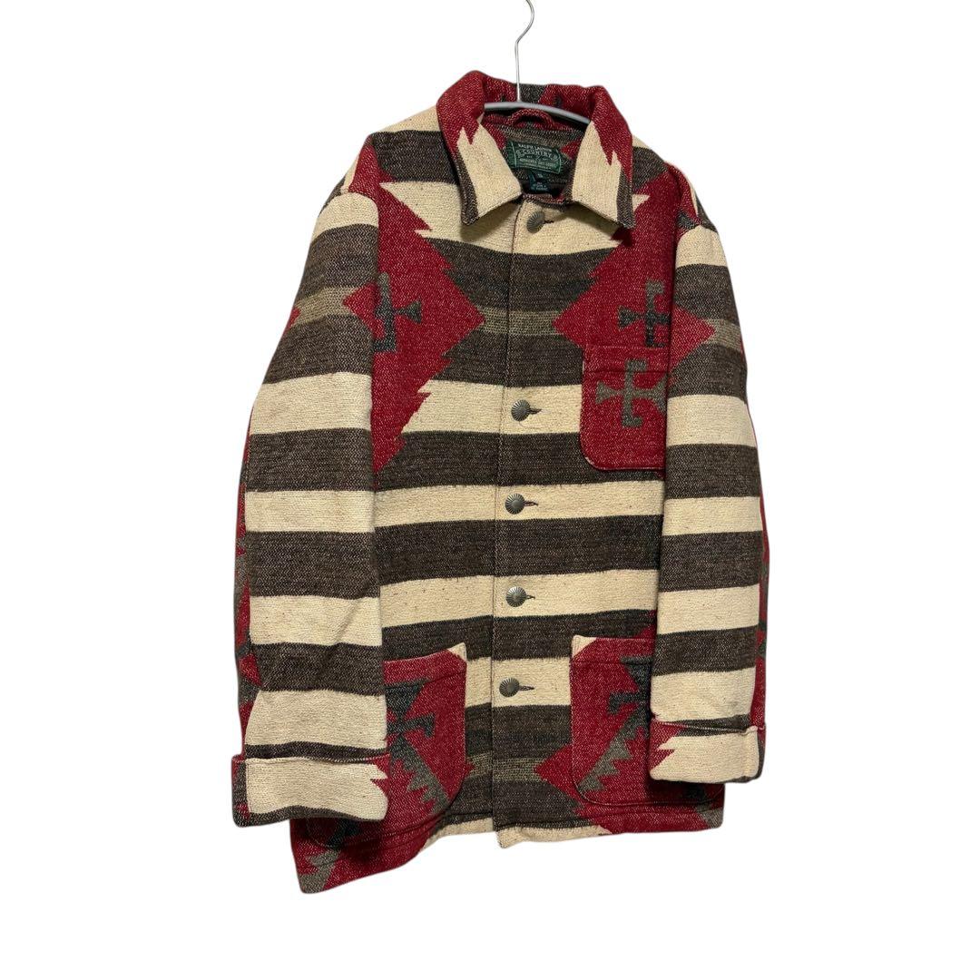 N-536 激レア　ラルフローレンカントリー　ナバホ柄　ジャケット　S ポロカン