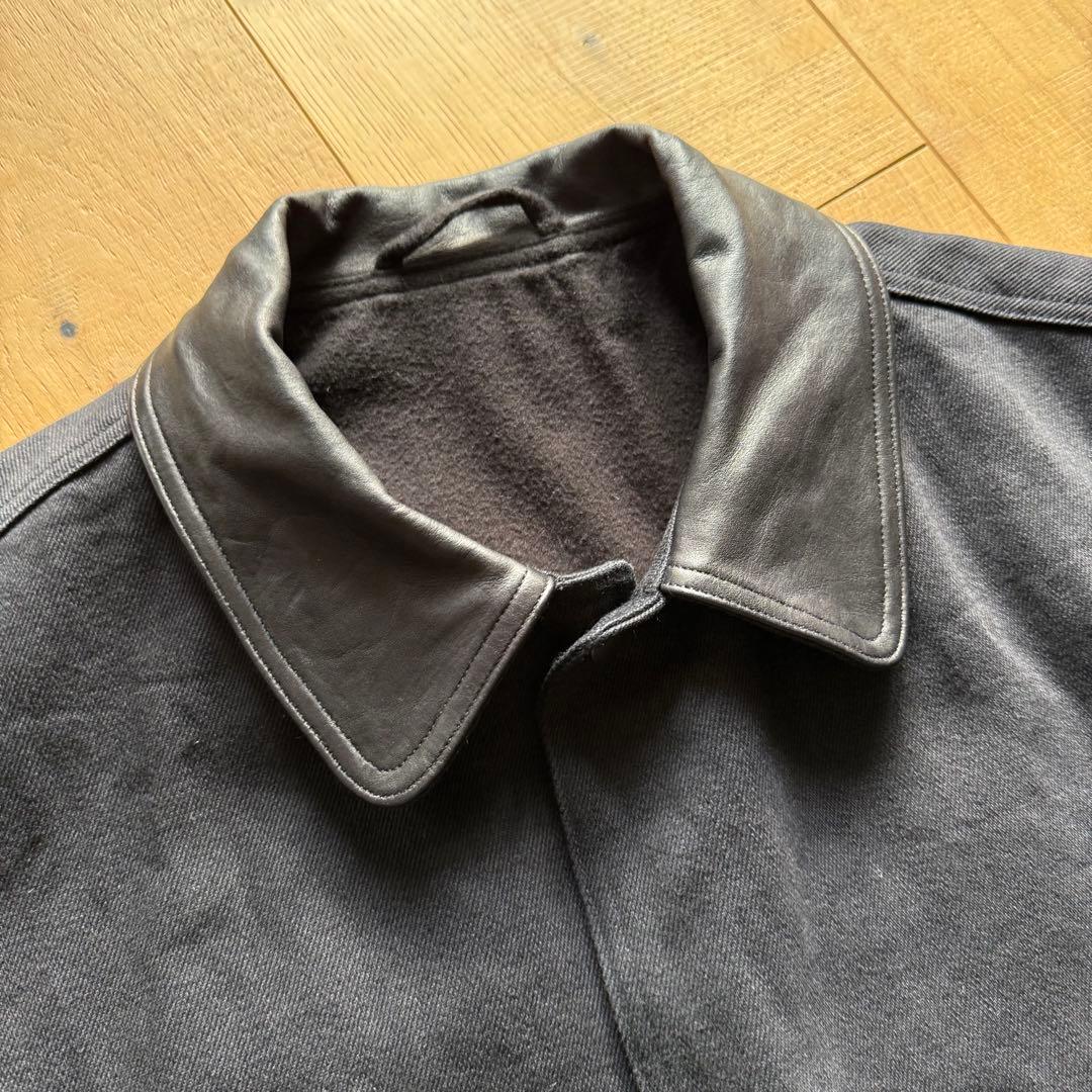 極美品 SIZE 2 COMOLI デニムレザーワークジャケット 25AW