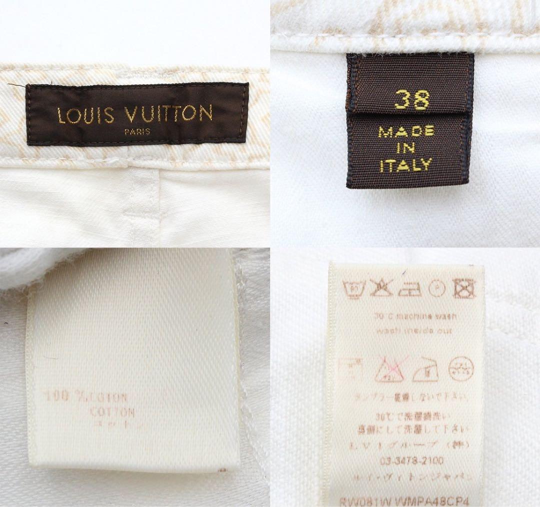 E2037 美品!! ルイヴィトン モノグラム デニム コットン ショートパンツ