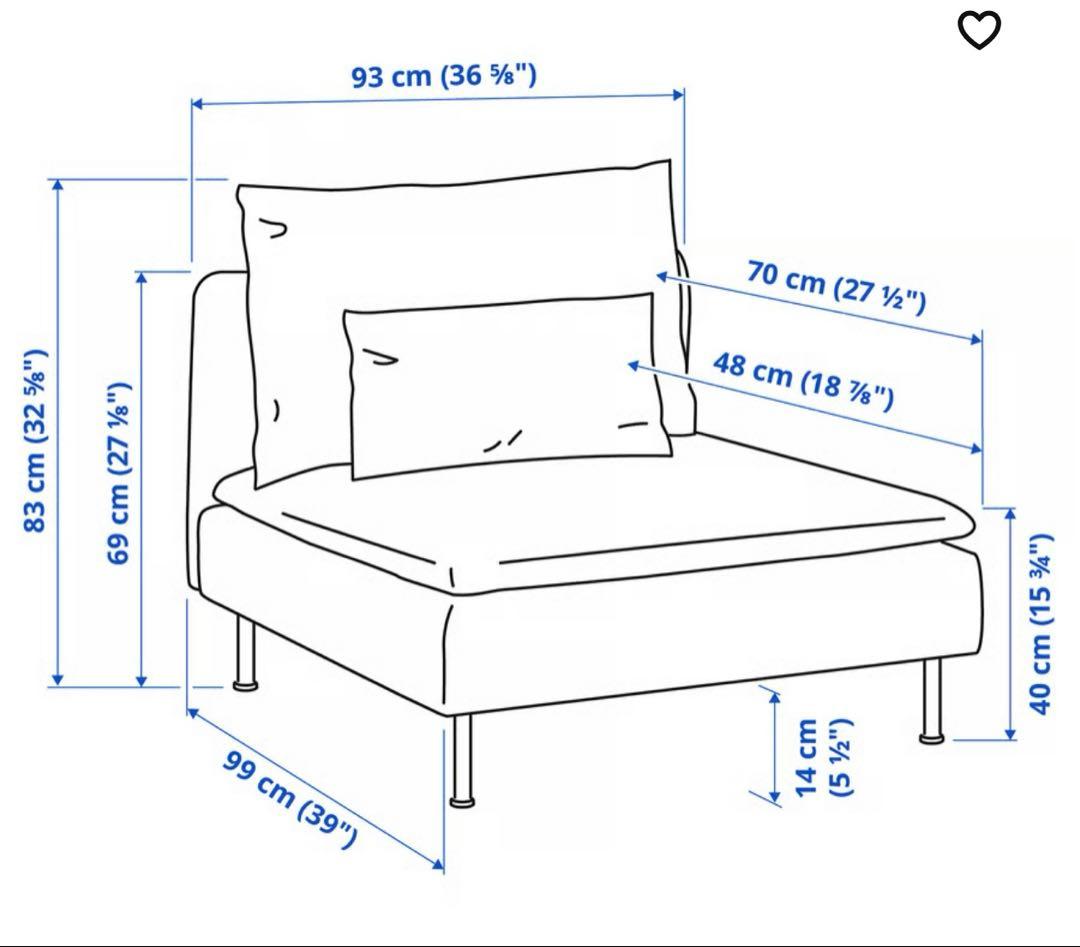 IKEA SÖDERHAMN 1人掛けソファ ライトベージュ