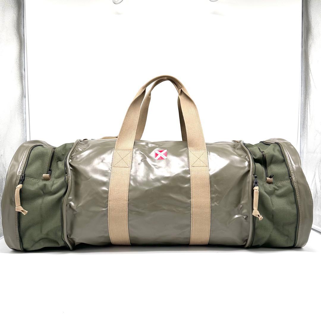 特大極美品 吉田カバン ラゲッジレーベル ドラムバッグ ニューライナー赤バッテン