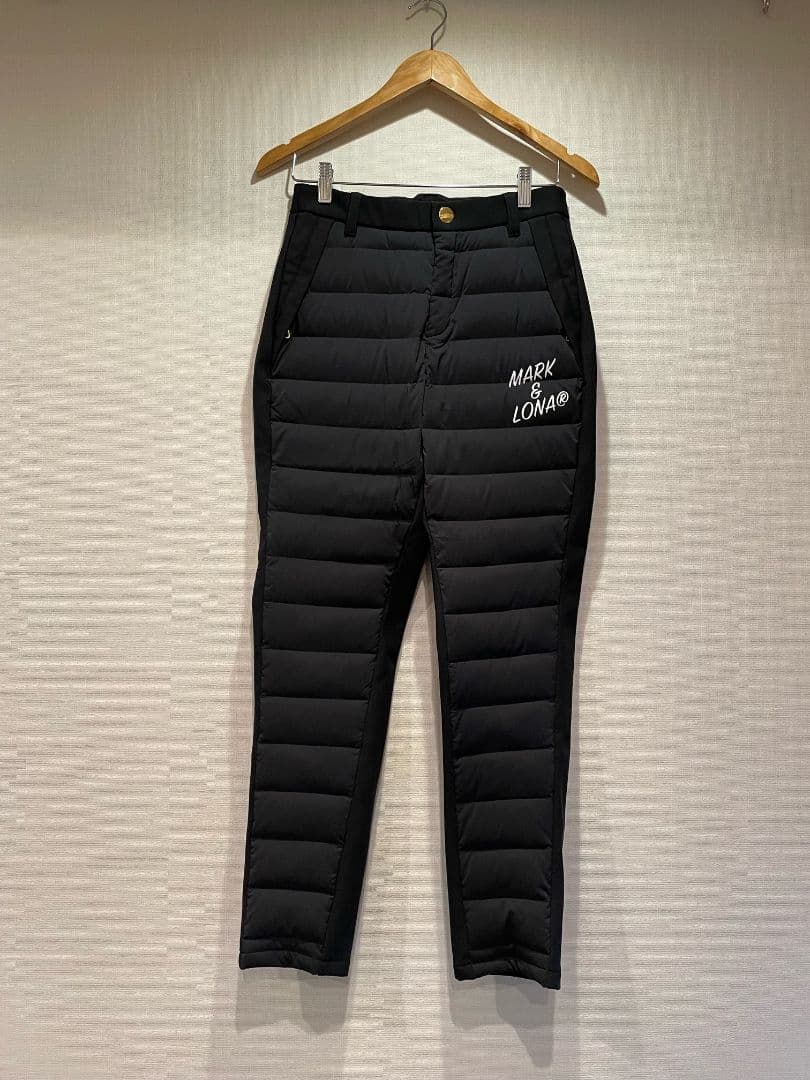 美品✦マークアンドロナ★2023年秋冬ダウンロングパンツ✦ブラック