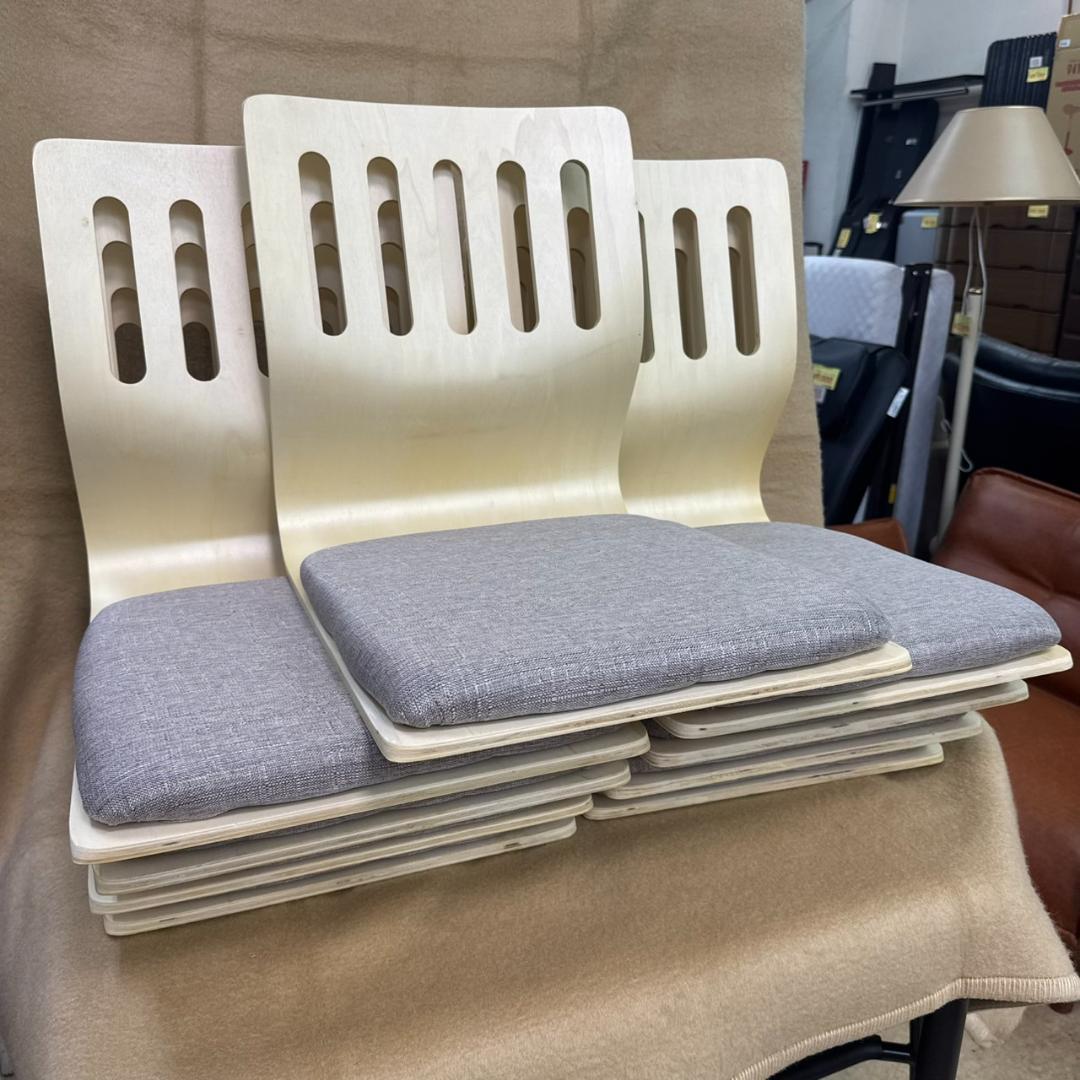 ★曲木　座椅子　9脚SET　クッション付　和室座椅子