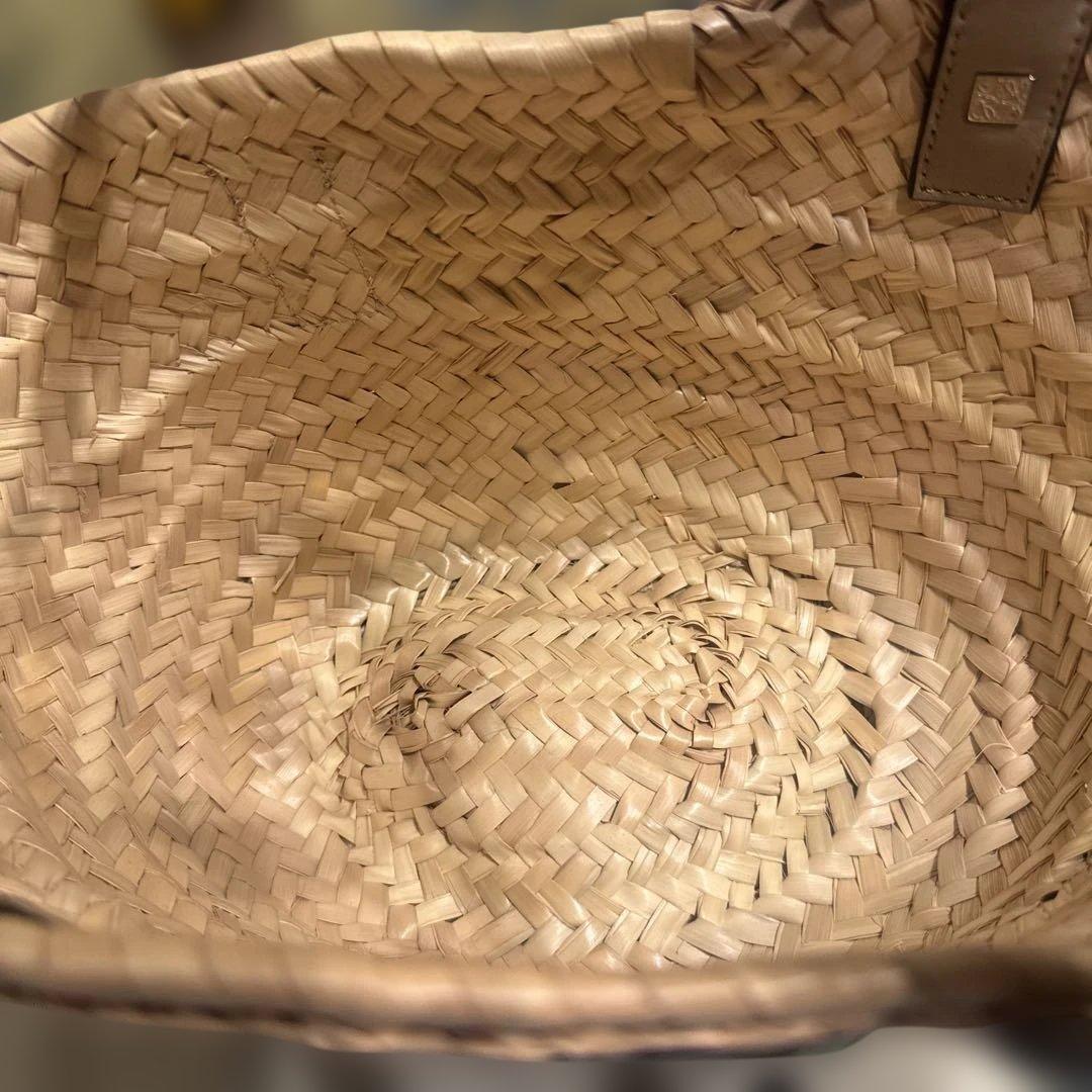 ⭐︎希少　LOEWE ロエベ　カゴバック⭐︎　持ち手ツートン　カーキ　イエロー