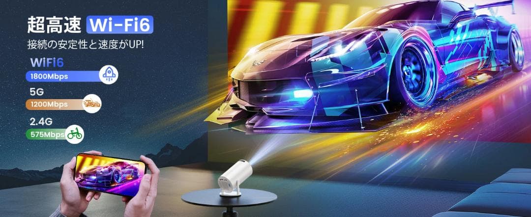 プロジェクター 18000LM 1080P 4K対応 Bluetooth5.4