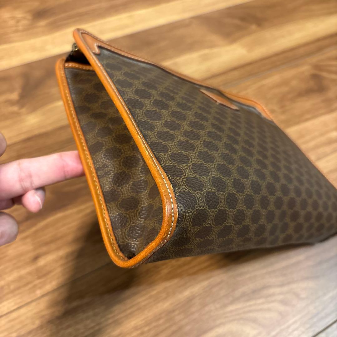 極美品☆【CELINE】セリーヌ セカンドバッグ マカダム柄 PVC/レザー