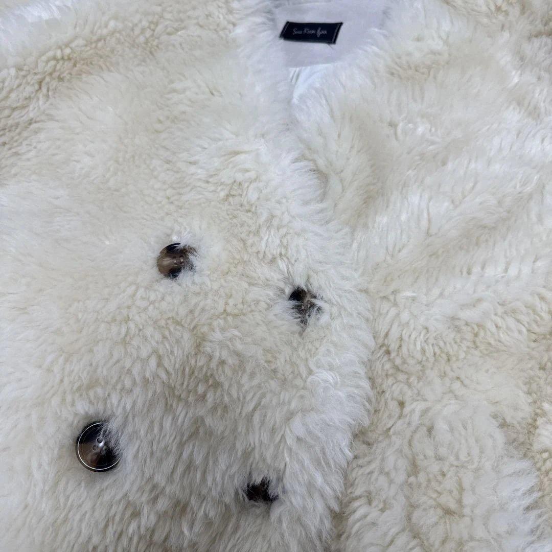 Sea Room Lynn アイボリー ファーコート