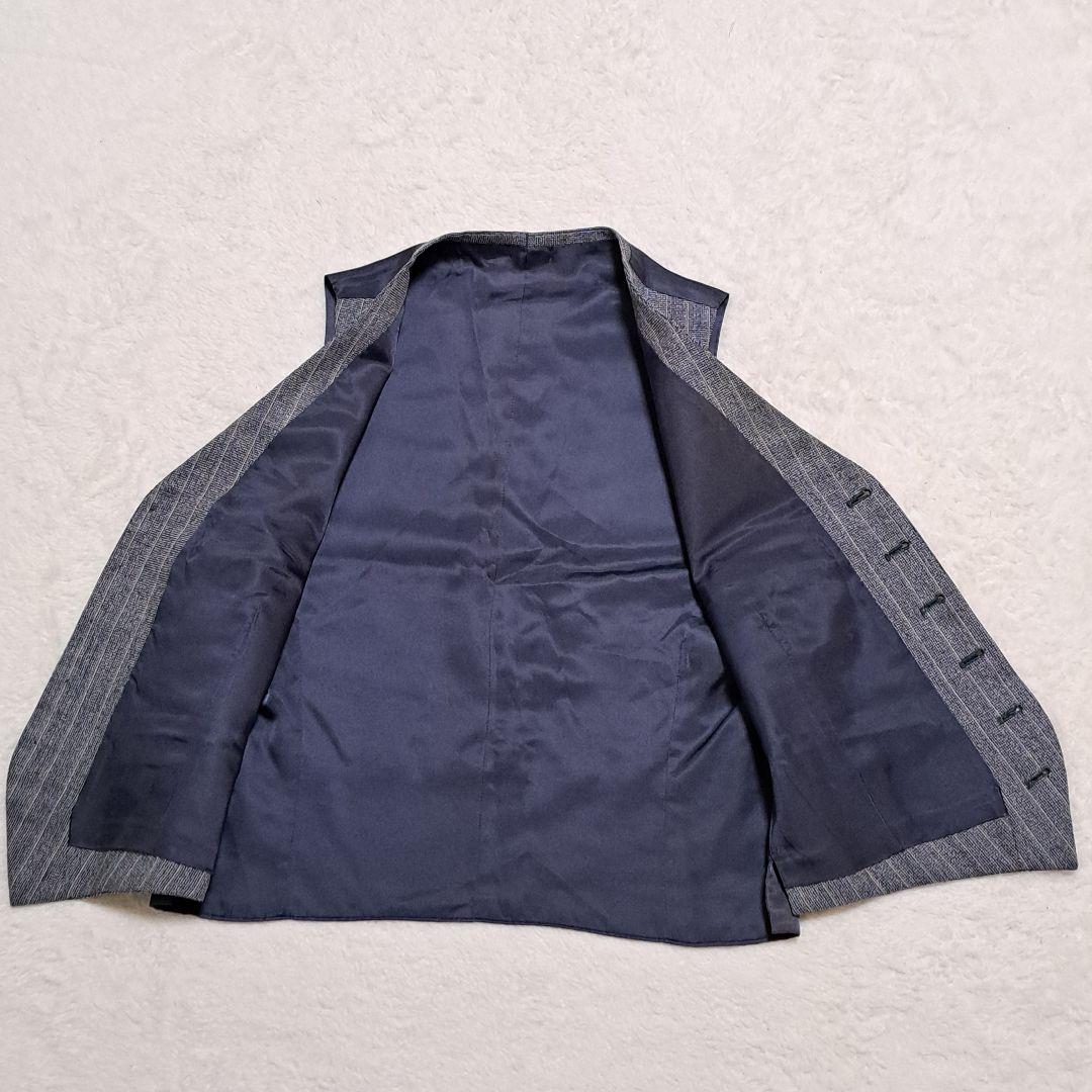 バーバリー セットアップ 3ピース ストライプ グレー ウール 2B 背抜き L