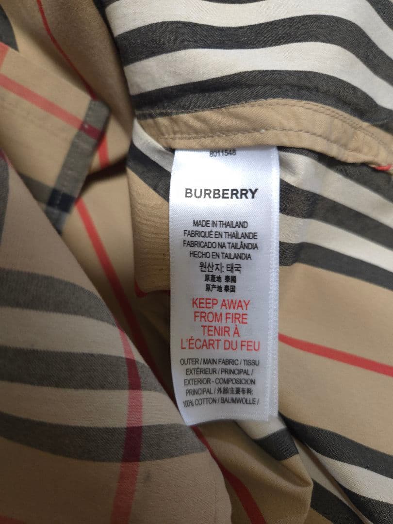 BURBERRY ノバチェック柄ストライプ長袖シャツ 10Y 140㎝