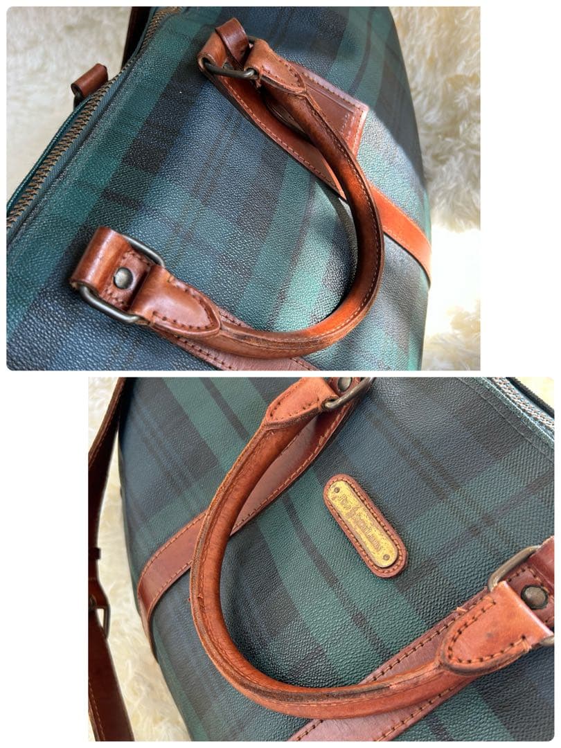 【希少・名作】ポロラルフローレンタータンチェック ボストンバッグ 2way