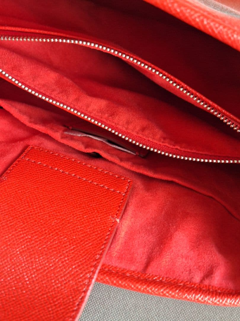 極美品　コーチ 赤 レザーハンドバッグ